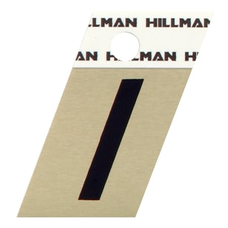 Hillman HILLMAN 1.5 in. Black Aluminum Self-Adhesive Letter I 1 pc, PK6 840510